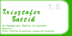 krisztofer battik business card